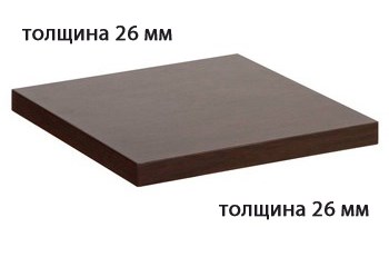 Столешница прямоугольная ДСП, пластик, кромка ПВХ, 27/38мм